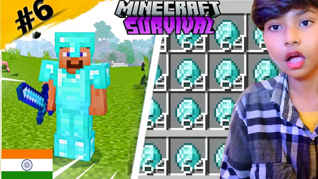 Minecraft Survival series #6 diamond find #trending #viralvideos - YouTube