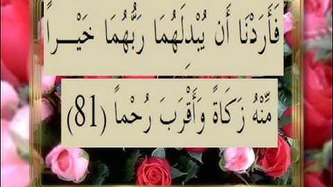 القرآن الكريم سورة الكهف الأية 81