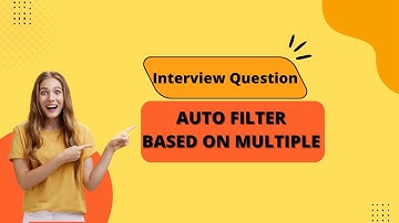 Interview Question | VBA code to USE Auto Filter Based on Multiple values in Excel | Hindi