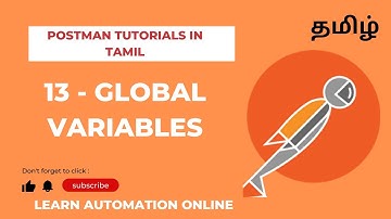 Postman tutorials | 13 | Variables | Global Variables | தமிழ்