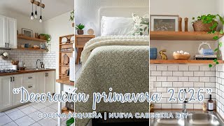🪿🩵 DECORACIÓN DE PRIMAVERA + NUEVA CABECERA | CAMBIOS EN LA RECÁMARA | COCINA PEQUEÑA 🍃