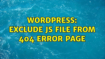 Wordpress: Exclude JS file from 404 error page (2 Solutions!!)