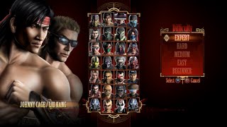 Mortal Kombat 9 - Expert Tag Ladder (Johnny Cage & Liu Kang/3 Rounds/No Losses)