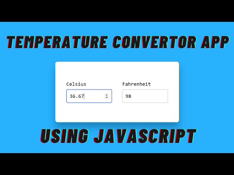 Temperature Convertor App Using JavaScript in 8mins |Mini Project For Beginners| |Sandj tech|