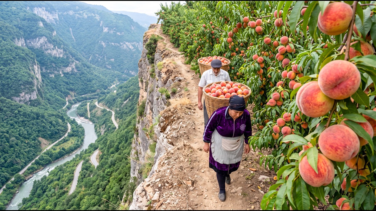 Thumbnail for Their Life Is Far From Civilization | Harvesting Peaches in the Mountains