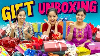 BIRTHDAY GIFTS UNBOXING🎁| Dhwani ke birthday gifts 🤩| Funny Gifts 😅 | Cute Sisters