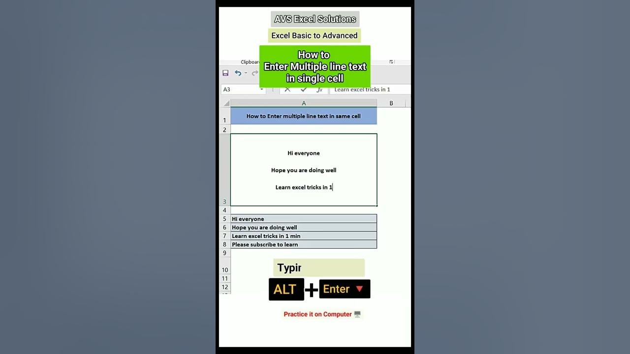 insert-multiple-lines-in-single-cell-in-excel-exceltutorial