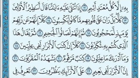 سورة المطففين مكتوبة - علي جابر