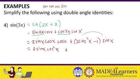 Lesson 12 Double Angle Identities P2 Examples