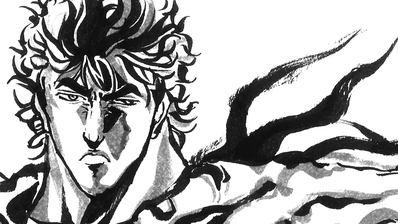 北斗の拳 ケンシロウを筆ペンで描いてみた 第１５回 しりとり絵 Drawing Kenshiro Youtube