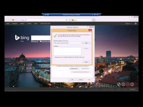 Add a website to the trusted Internet Explorer Zone