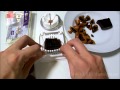 玉子切り器で饅頭と羊羹をスライス Cutting Manjū and Yōkan with Egg Slicer