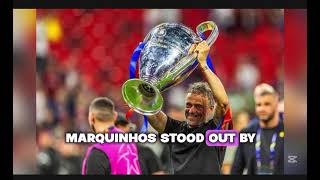 Marquinhos ❤️‍🩹supports Gabriel Magalhaesduring PSG Won champions League🏆