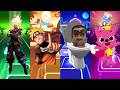 Goku vs Naruto vs Skibidi vs Pinkfong 😱 Tiles Hop Impossible Beat