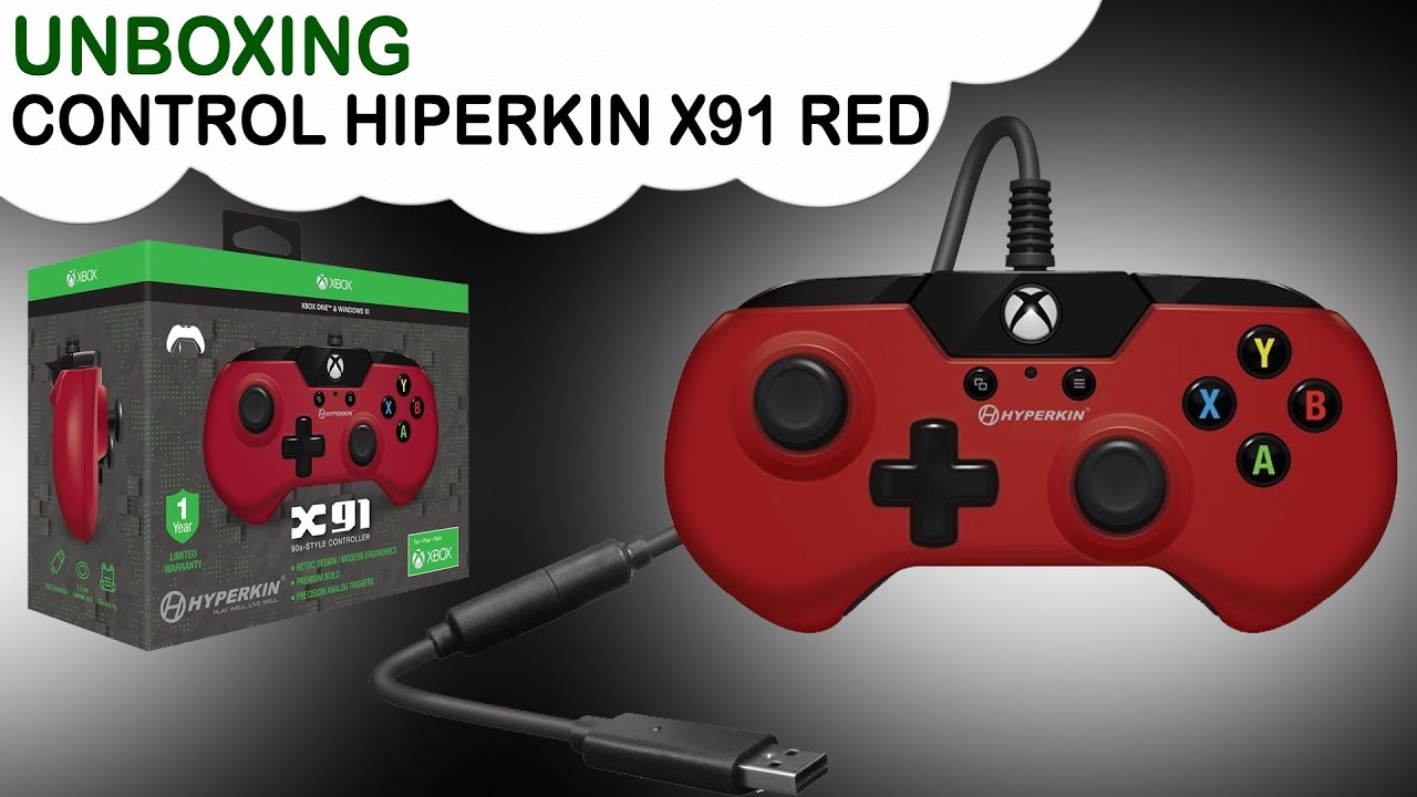 Control Hiperkin X91 Red Unboxing - Comparación de Tamaño con Gamepad Xbox One