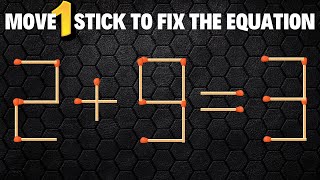 Move 1 Stick To Make Equation Correct , Matchstick Puzzle. by EASY & HARD 2,165 views 1 month ago 4 minutes, 51 seconds