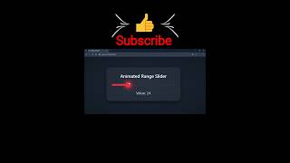 🚀 HTML CSS &amp; JS ANIMATED RANGE SLIDER #coding #htmlcssjs #webdesign #shorts