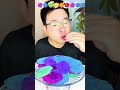 Eating colorful lotus root-shaped ice cubes 🥰🫅🥰 #asmr #ice #icecream #mukbang #eating #funny #food