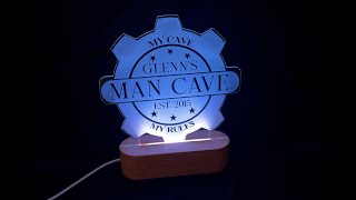 Man Cave LED Light sign. Laser cut and engraved.