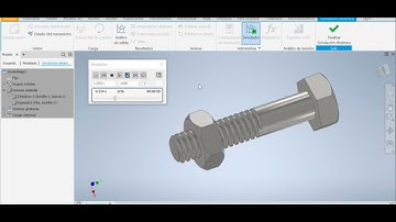 Simulación de tornillo y tuerca inventor