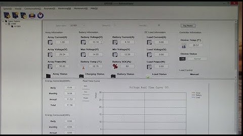 EPSolar 4215BN Solar Charge Controller Monitoring Software