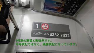 [けっこう変わった！] 埼京線E233系7000番台増備車(ハエ132) レポート動画(字幕あり)