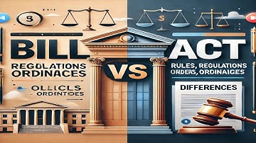 "Understanding the Difference: Bill, Act, Ordinance, Rules, and Regulations Explained"