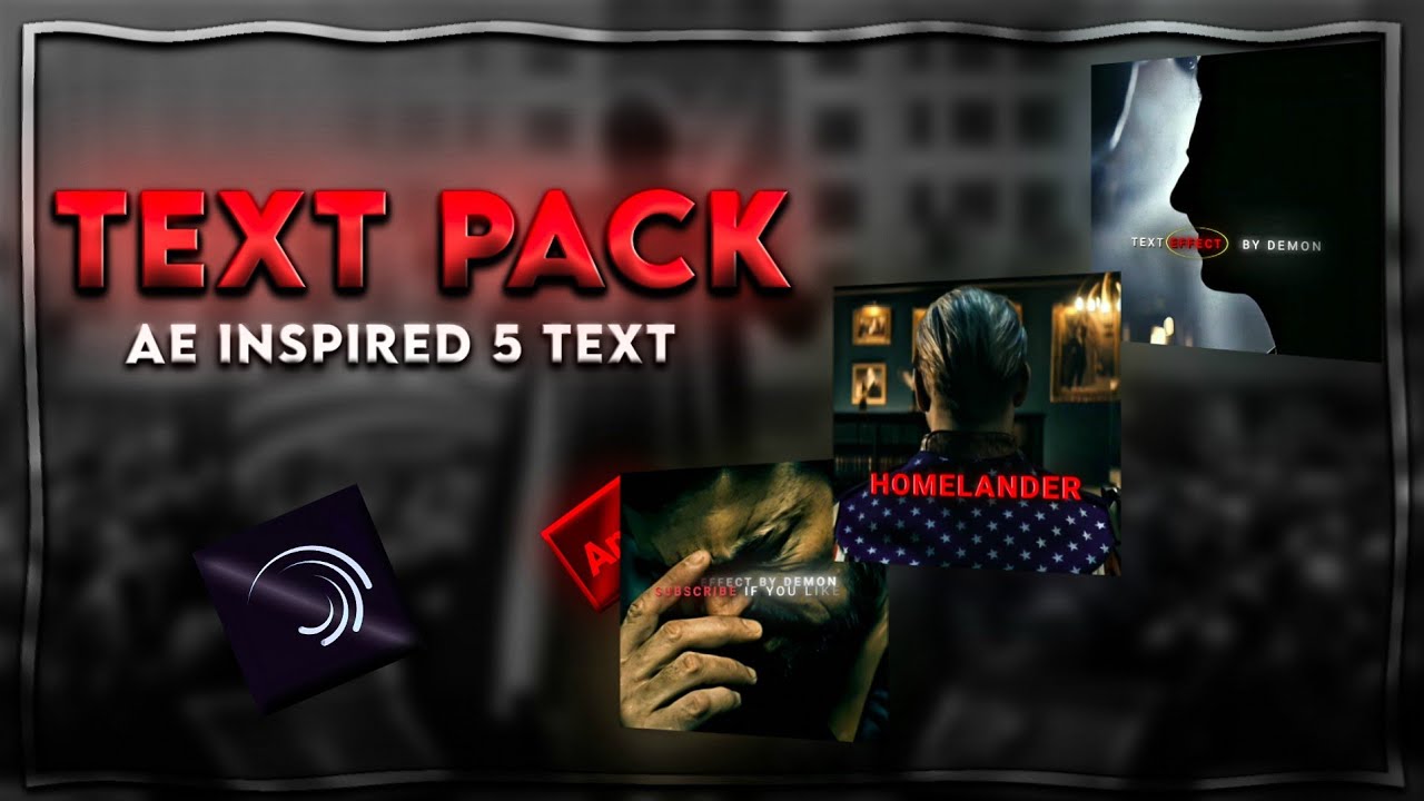 Ae inspired Top 5 Text effect in alight motion ( preset ) By Demon ...