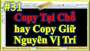✅ Bài IV.31. Copy Tại Chỗ hay Copy Giữ Nguyên Vị Trí trong MicroStaion SE (V7)