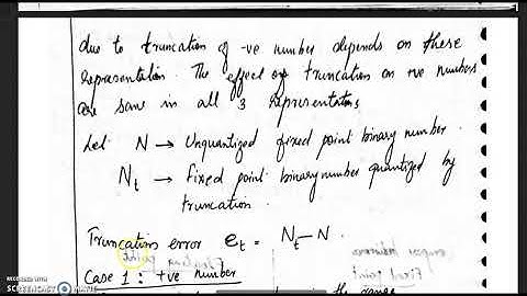 Error due to truncation module 5+KTU+AE 306 DSP+S6 AEI