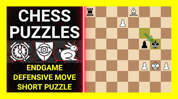 Chess Puzzles to Practice. Themes: Endgame, Defensive move, Short puzzle. Learn Chess
