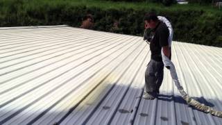 Dachsanierung mit Dachspritzschaum auf Blechdach - Teil 1