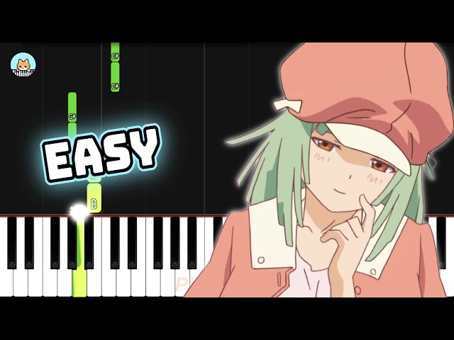 [full] Bakemonogatari OP 4 - Renai Circulation - EASY Piano Tutorial u0026 Sheet Music class=