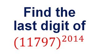 finding the last digit of a number