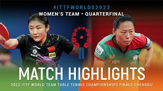 Highlights Chen Meng (Chn) Vs Fu Yu (Por) Wt Qf