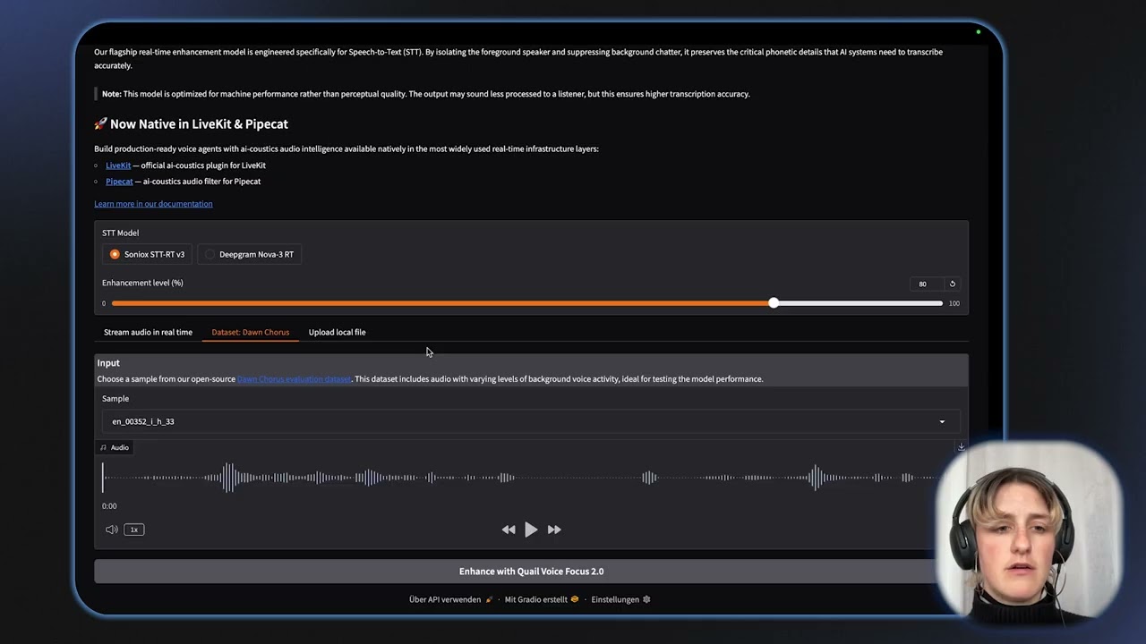 ai‑coustics demo space: Quail Voice Focus 2.0 [Walkthrough]