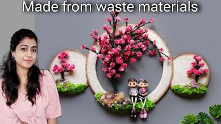 Spring BloomingTree of life from waste materials | Wall hanging craft ideas  @Kalyaniscorner