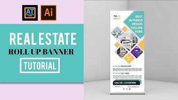illustrator -  Real Estate Roll Up Banner Design