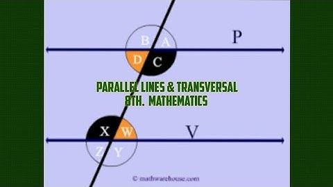 parallel lines & Transversal Std-8th Maths(متوازی خطوط اور تقاطع)