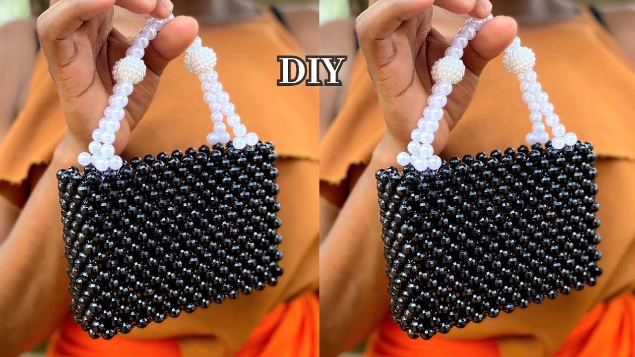 How I make a Pearl Beaded Hand Bag // How I make a Beaded Bag (EASY DIY/ TUTORIAL)