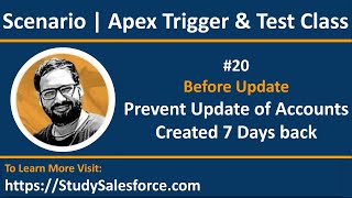 Celebrity 20 Trigger & Test Class | Before Update | Prevent Update of Accounts Created 7 days back from today Wealth