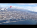 Fantastic view over Marseille and landing at Marseille Provence Airport MRS.