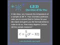 GED QOD: Utilizing Science Formulas 3
