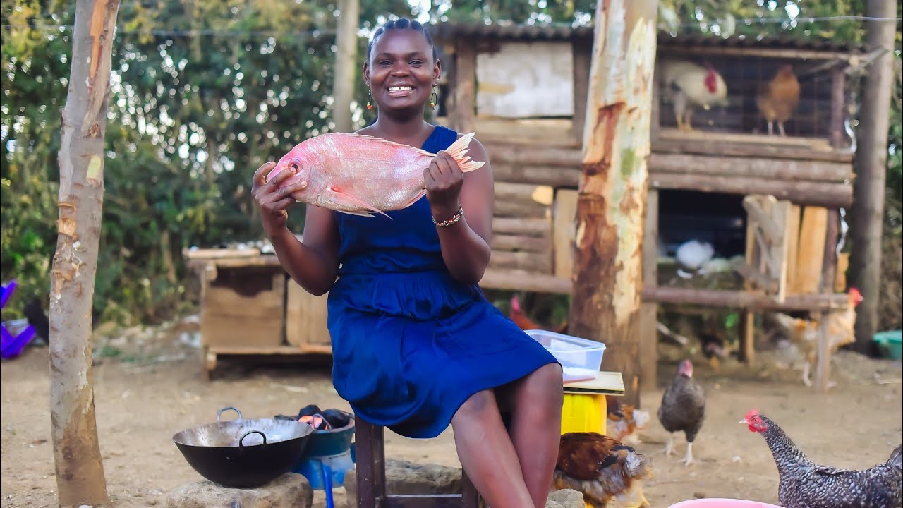 African Mom Turning RED SNAPPER Fish into Delicious Dinner | African ...