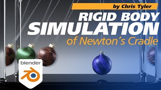 Newton's Cradle in Blender screenshot 1