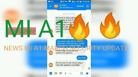 MI A1 MARCH SECURITY PATCH UPDATE?? LATEST NEWS!!!MUST WATCH 🔥🔥