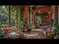 Peaceful Courtyard Café Jazz ☕ Soft Instrumental Jazz and Nature Sounds for Relaxation & Work, Calm