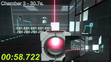 Portal 2 Co-op Course 1 Speed Run 1:56 (Pre-DLC)