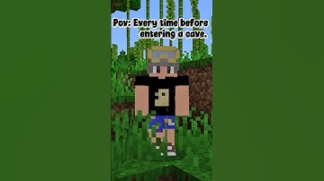 pov: Before entering a cave 😭 #Minecraft memes