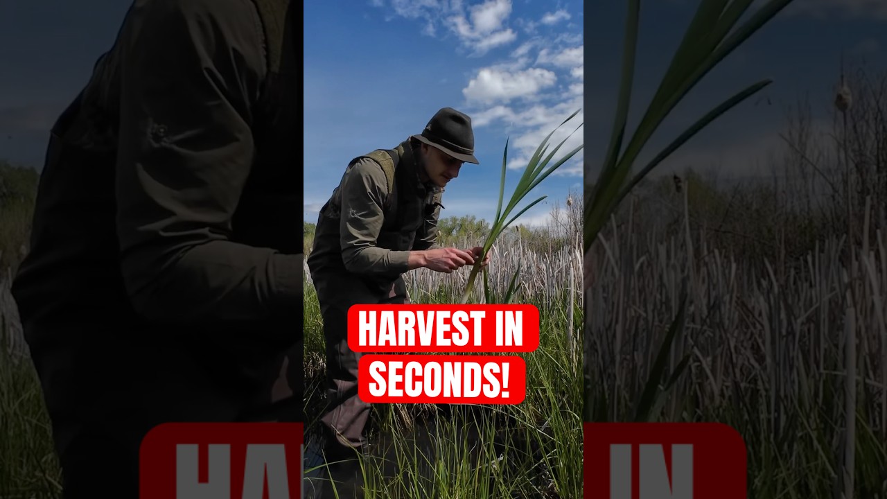 Easiest Way to Harvest Cattail Shoots For Foragers 